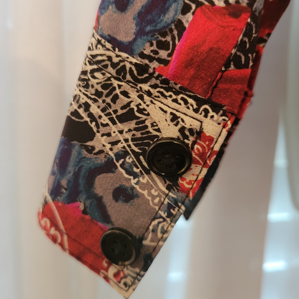 The Kooples Floral Paisley Long Sleeve Button-Up Shirt - Picture 6 of 12